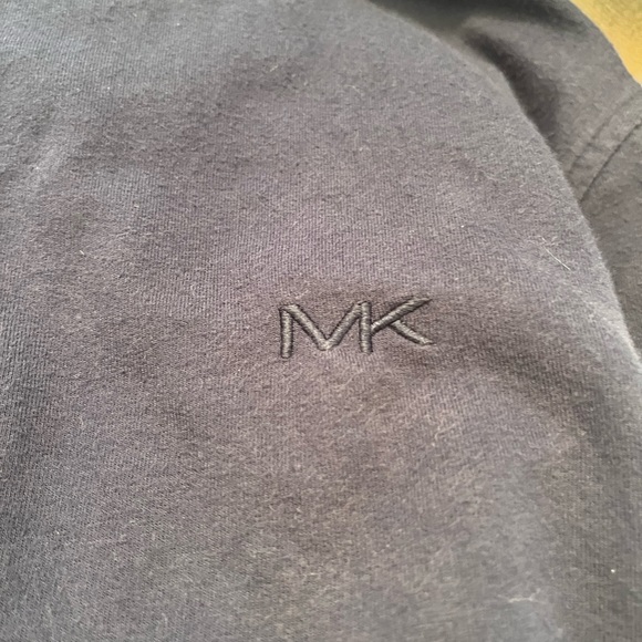 Michael Kors Size M Mens Fleece Logo Zip Up Blue Hoodie drawstring is missing. - Picture 12 of 12